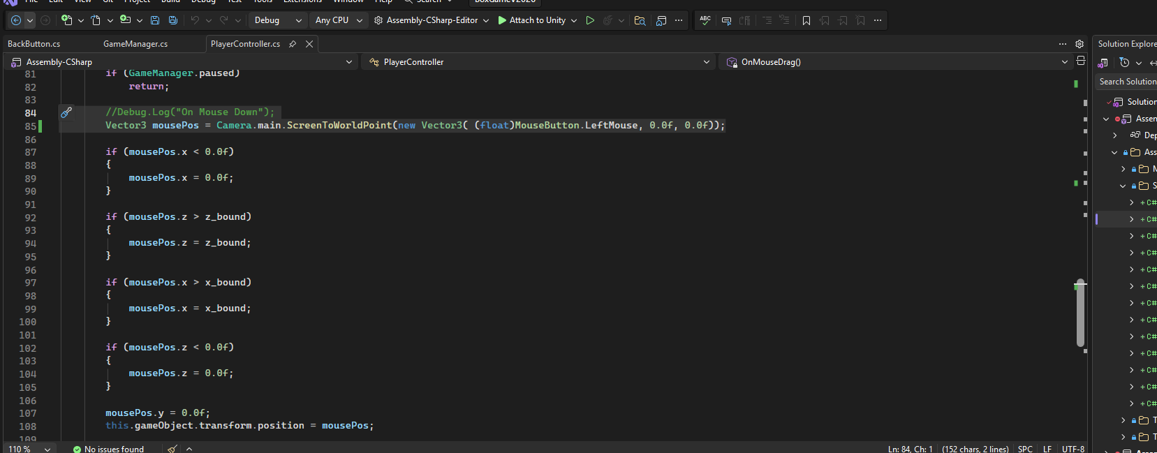Unity Converting Mouse to Screen Position
